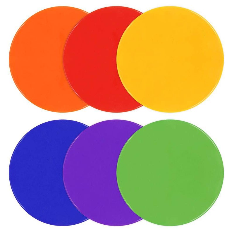 TuXHui Spot Markers 9 Inch 10 Inch Non Slip Rubber Agility Markers Flat Field Cones Floor Dots for Soccer Basketball Sports Speed Agility Training and Drills - Image 1